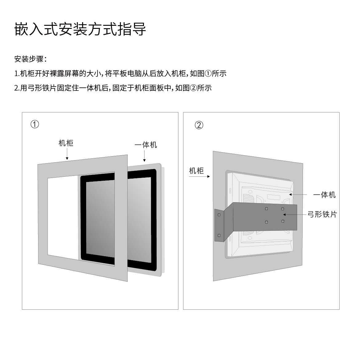 嵌入式安裝指導-嵌入式平板顯示器-嵌入式顯示器-嵌入式觸摸顯示器