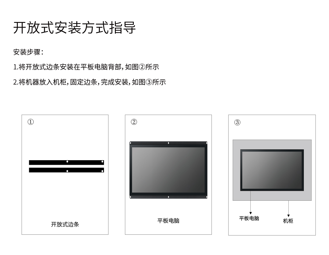 開放式安裝指導,開放式工業平板一體機,開放式顯示器